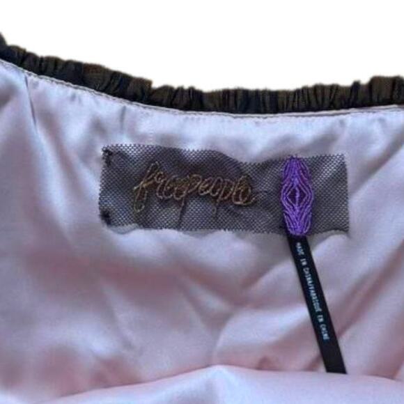 Free People Black/Cream Dress | Size 12 - Picture 4 of 9